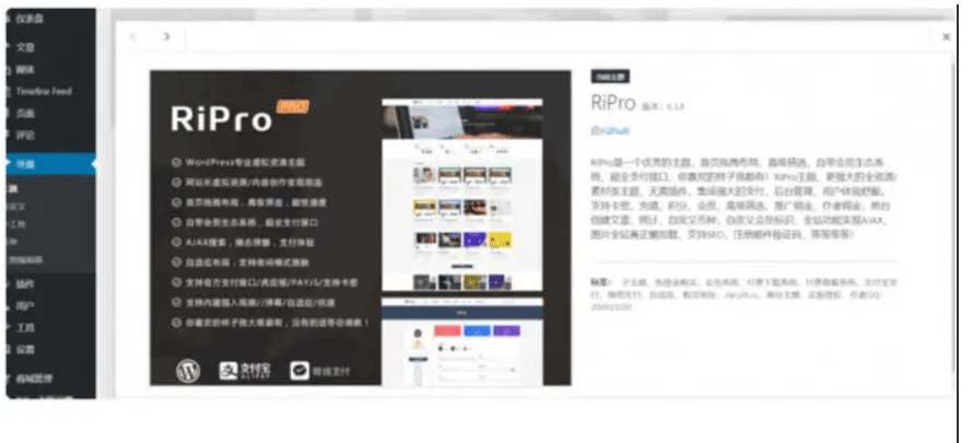 RiPro6.3.8日主题修复版 WordPress资源下载站主题模板 去后门和加密