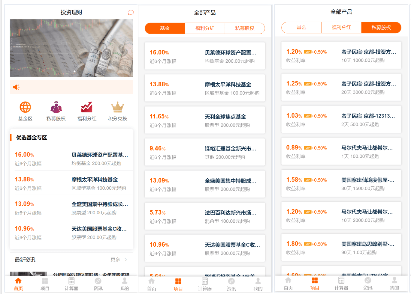 【优选代售】投资理财/私募股权/福利分红