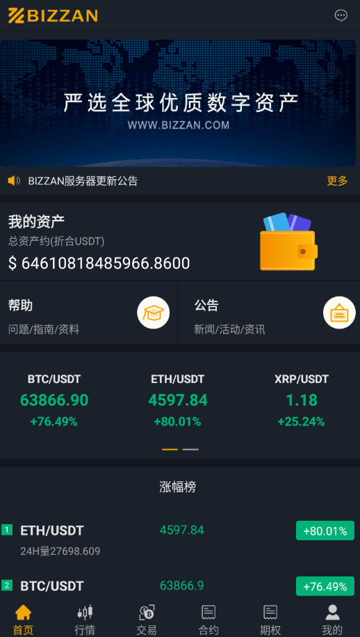 【优选代售】独家完整版BIZZAN币严源码/多语言交易所/币币交易永续合约期权/OTC交易