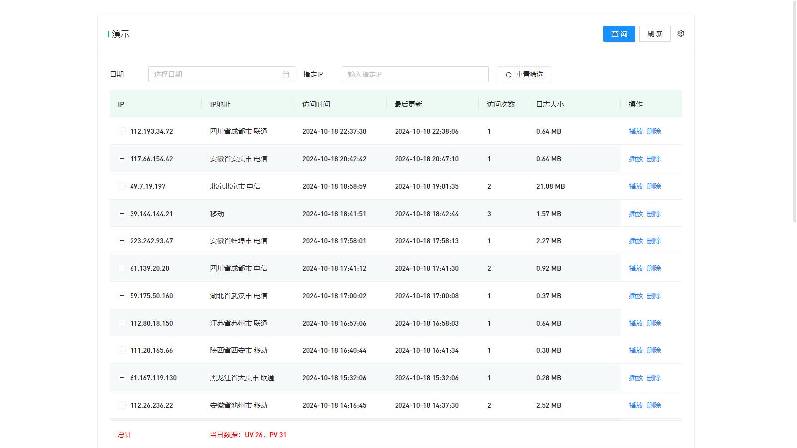 【万弘资源】WordPress监控用户行为回放插件
