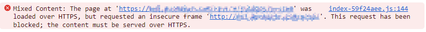 【万弘资源】修复HTTPS升级后出现 Mixed Content: The page at 'https://xxx' was loaded over HTTPS, but requested an insecure frame 'http://xxx'. This request has been blocked; the content must be served over HTTPS. 的问题